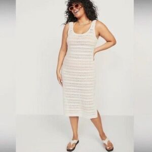 Old Navy Cream Crochet Dress